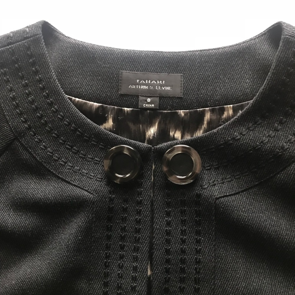 Tahari Aurthur S Levine Wool-Blend Dress - Picture 4 of 7